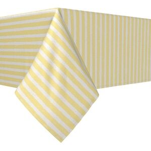 Set of 4 Yellow Stripe Rectangular Tablecloths 52x84"